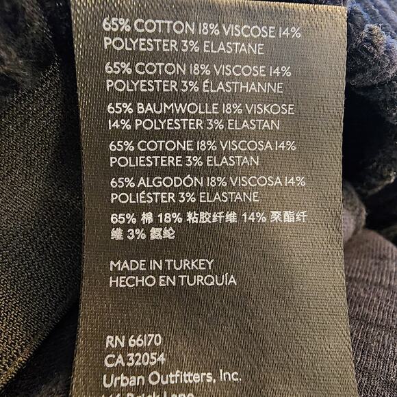 Free People Pants Womens Medium Flare 33" Inseam Pull On Velvet Ribbed Stretch - Picture 7 of 11